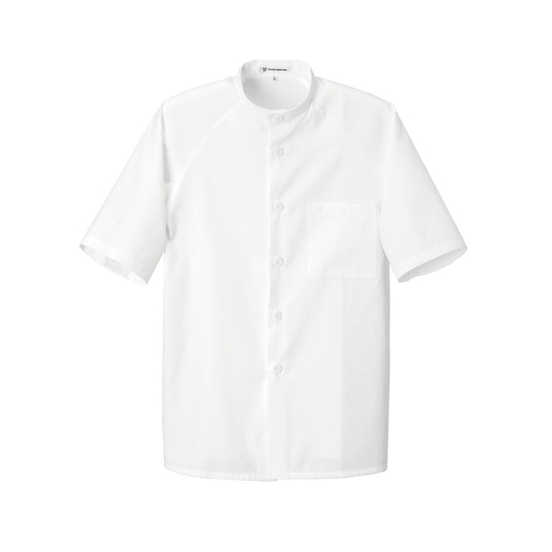 セブンユニフォーム シャツコート 男女兼用 半袖 M ホワイト UA7503-0 1枚(ご注文単位1枚)【直送品】