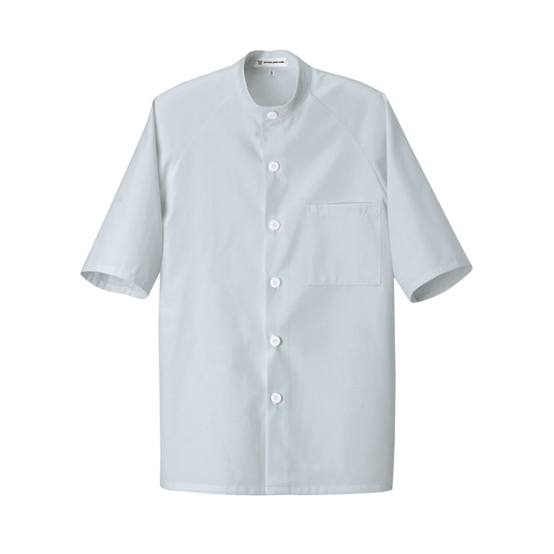 セブンユニフォーム シャツコート 男女兼用 半袖 6L ライトグレー UA7503-8 1枚(ご注文単位1枚)【直送品】