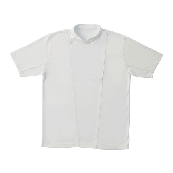 セブンユニフォーム ニットコート 男女兼用 半袖 L ホワイト BA1228-0 1枚(ご注文単位1枚)【直送品】