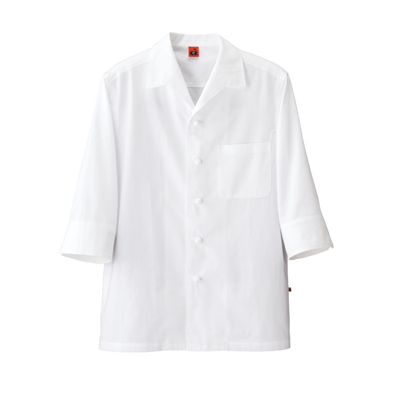 セブンユニフォーム コート 男女兼用 7分袖 M ホワイト QA7318-0 1枚(ご注文単位1枚)【直送品】