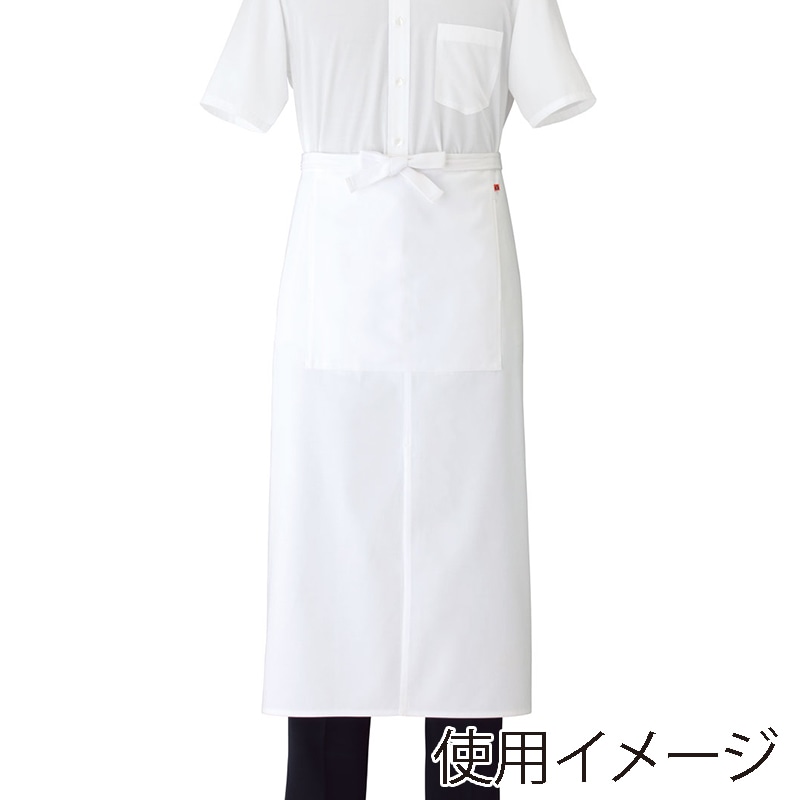 セブンユニフォーム ソムリエエプロン フリーサイズ ホワイト QT7329-0 1枚(ご注文単位1枚)【直送品】