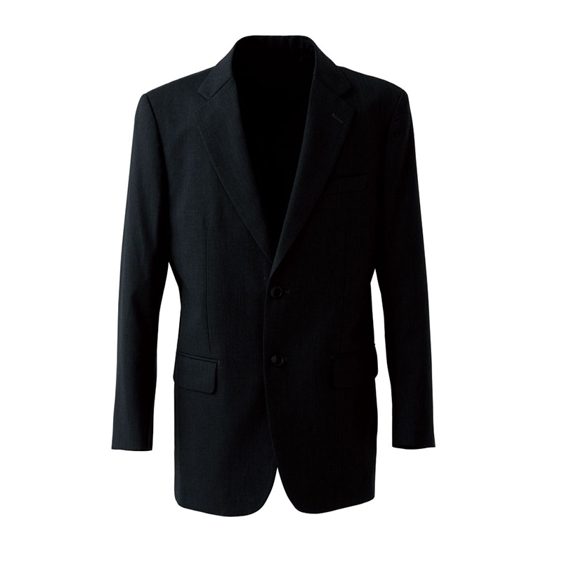 セブンユニフォーム 2つボタンジャケット　男性用 Y4　ブラック DD2747-9　1枚（ご注文単位1枚）【直送品】