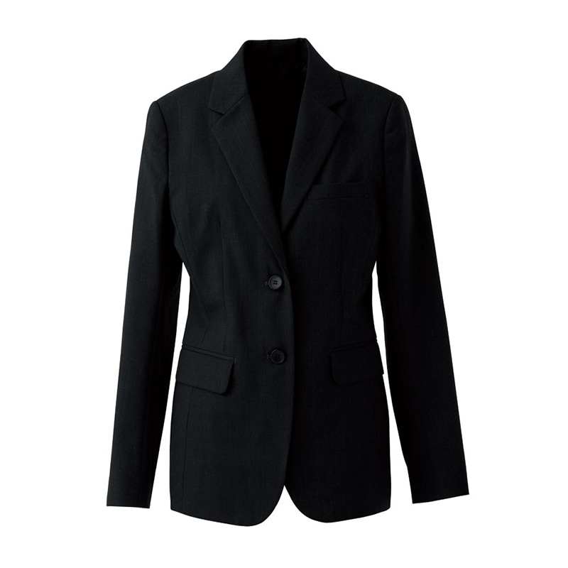 セブンユニフォーム 2つボタンジャケット　女性用 7号　ブラック DD2748-9　1枚（ご注文単位1枚）【直送品】