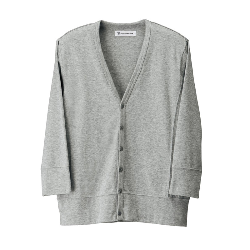 セブンユニフォーム ニットカーディガン 女性用 S 杢グレー CI4316-8 1枚(ご注文単位1枚)【直送品】