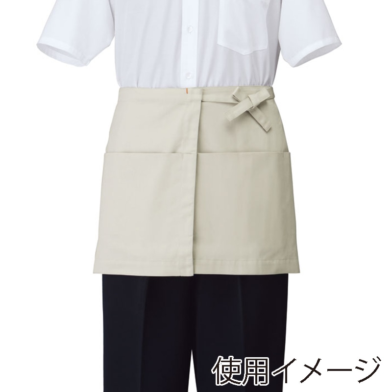 セブンユニフォーム ショート巻エプロン 女性用 レギュラー アイボリー CT2390-6 1枚(ご注文単位1枚)【直送品】