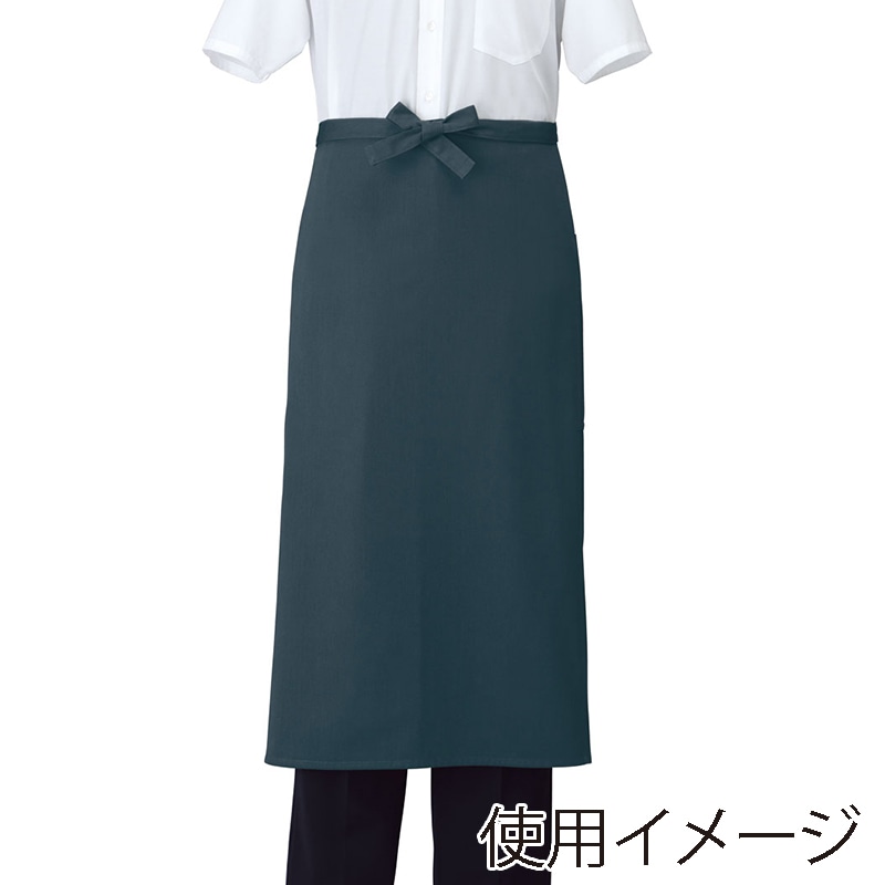 セブンユニフォーム ソムリエエプロン 男女兼用 フリーサイズ ブルーグレー CT2391-1 1枚(ご注文単位1枚)【直送品】