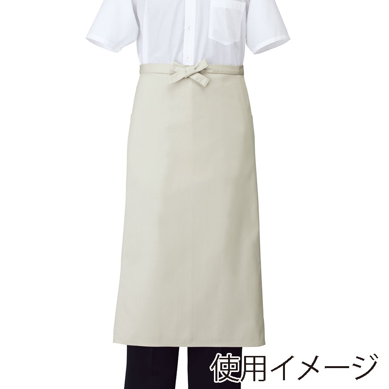 セブンユニフォーム ソムリエエプロン 男女兼用 フリーサイズ アイボリー CT2391-6 1枚(ご注文単位1枚)【直送品】