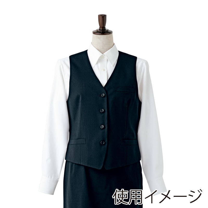 セブンユニフォーム ベスト　女性用 15号　濃紺 CJ4318-1　1枚（ご注文単位1枚）【直送品】