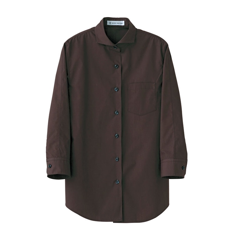 セブンユニフォーム シャツ 女性用 7分袖 7号 ブラウン CH4427-6 1枚(ご注文単位1枚)【直送品】