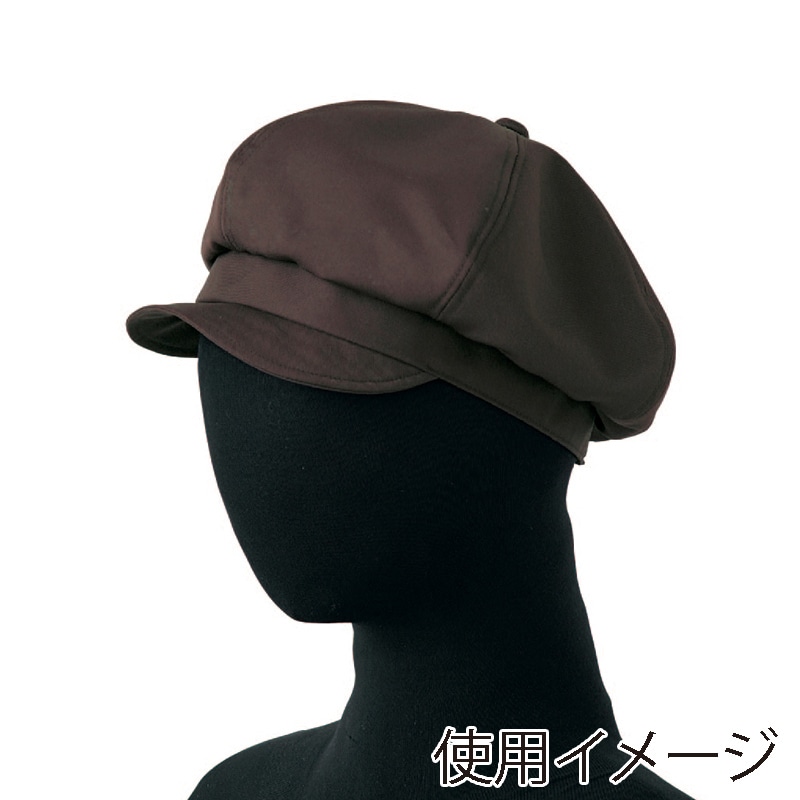セブンユニフォーム キャスケット 男女兼用 後ゴム入 フリーサイズ ブラウン JW4659-6 1個(ご注文単位1個)【直送品】