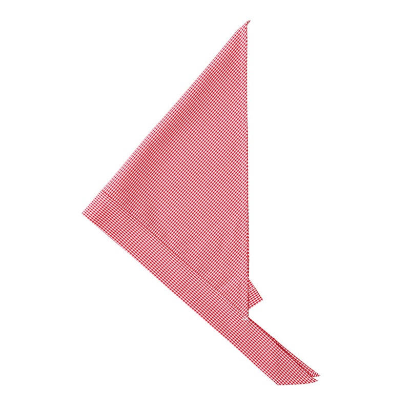 セブンユニフォーム ループ付三角巾 フリーサイズ ホワイト×レッド JY4729-2 1枚(ご注文単位1枚)【直送品】