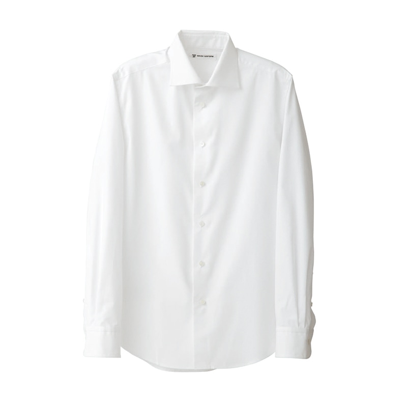 セブンユニフォーム シャツ 男性用 長袖 S ホワイト CH4430-0 1枚(ご注文単位1枚)【直送品】