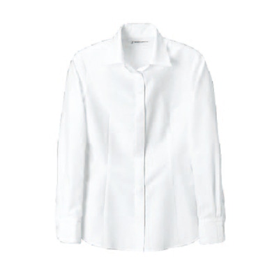 セブンユニフォーム スキッパーカラーブラウス　女性用　長袖 15号　ホワイト CF4421-0　1枚（ご注文単位1枚）【直送品】