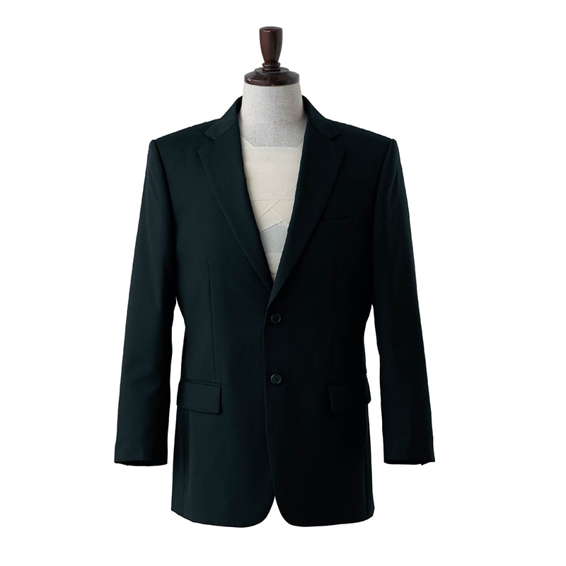 セブンユニフォーム 2つボタンジャケット 男性用 A6 ブラック DD2749-9 1枚(ご注文単位1枚)【直送品】