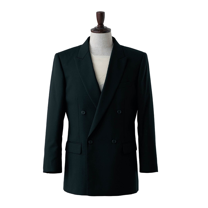 セブンユニフォーム ダブルブレストジャケット 男性用 A5 ブラック DD2751-9 1枚(ご注文単位1枚)【直送品】