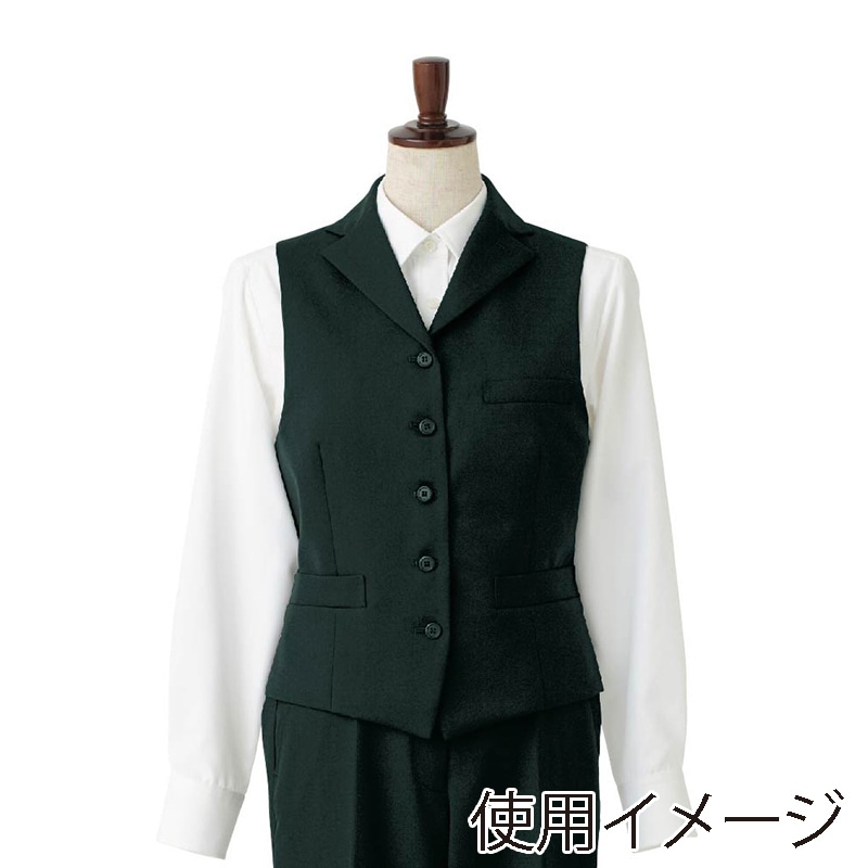 セブンユニフォーム ベスト　女性用 17号　ブラック CJ4320-9　1枚（ご注文単位1枚）【直送品】