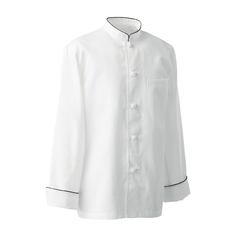 セブンユニフォーム コックコート　男女兼用　長袖 LL　ブラウン BA1080-6　1枚（ご注文単位1枚）【直送品】