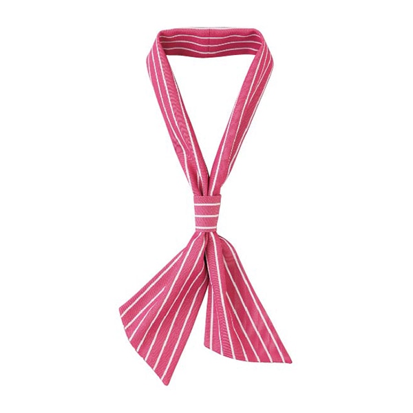 セブンユニフォーム ワンタッチタイ フリーサイズ ホワイト×ピンク JY4734-2 1枚(ご注文単位1枚)【直送品】