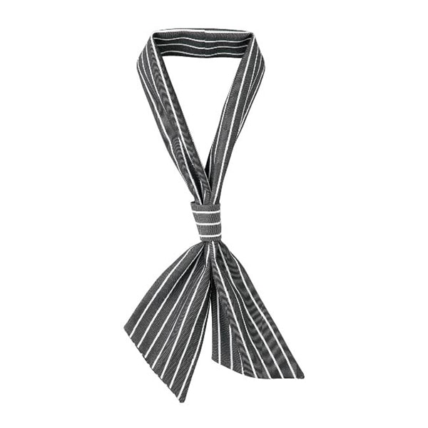 セブンユニフォーム ワンタッチタイ フリーサイズ ホワイト×ブラック JY4734-9 1枚(ご注文単位1枚)【直送品】