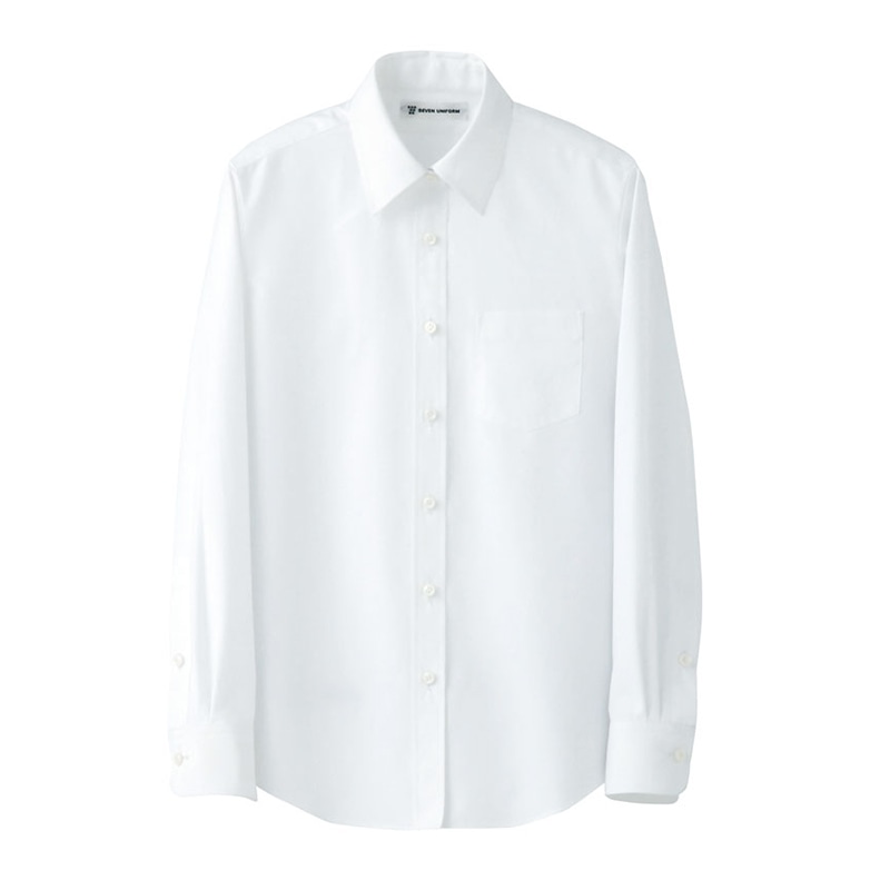 セブンユニフォーム シャツ　女性用　長袖 5号　ホワイト CH4417-0　1枚（ご注文単位1枚）【直送品】