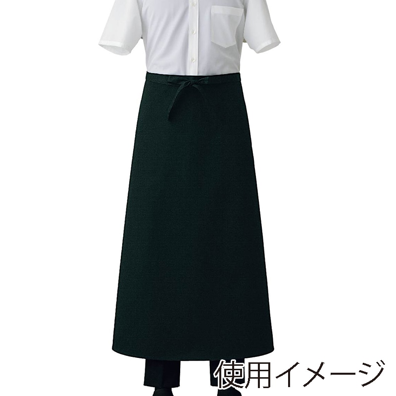 セブンユニフォーム ナノソムリエエプロン 男女兼用 フリーサイズ ブラック CT2376-9 1枚(ご注文単位1枚)【直送品】