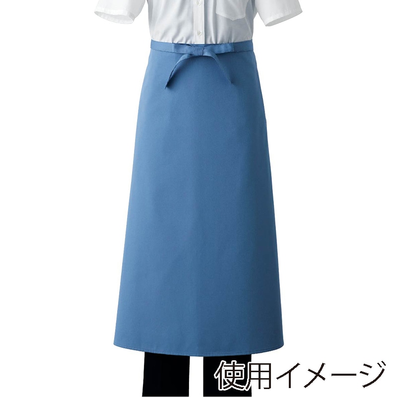 セブンユニフォーム ナノソムリエエプロン 男女兼用 フリーサイズ サックス CT2376-1 1枚(ご注文単位1枚)【直送品】