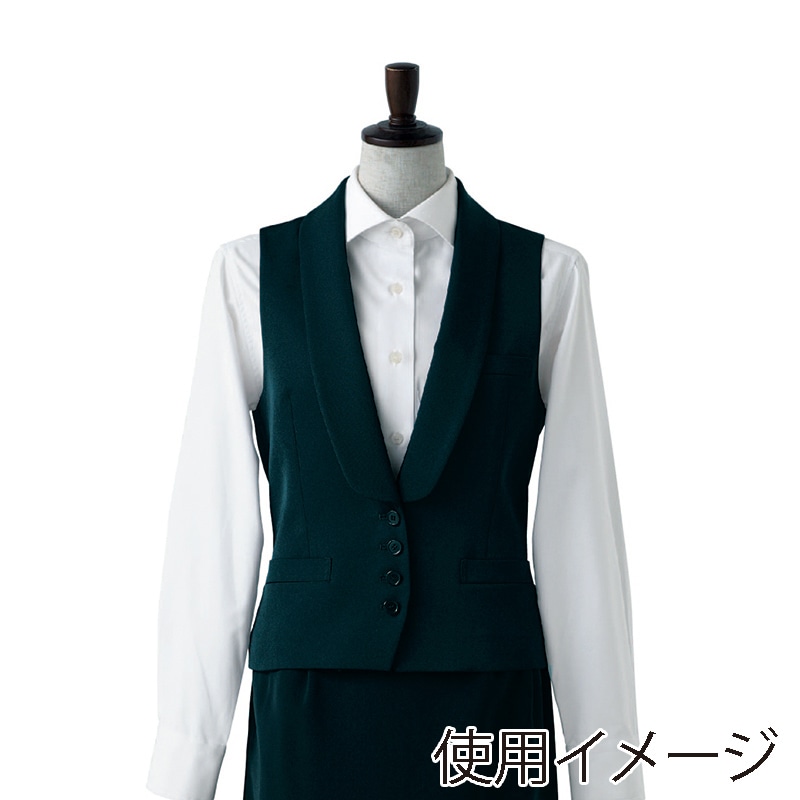 セブンユニフォーム ベスト 女性用 11号 ブラック CJ4329-9 1枚(ご注文単位1枚)【直送品】