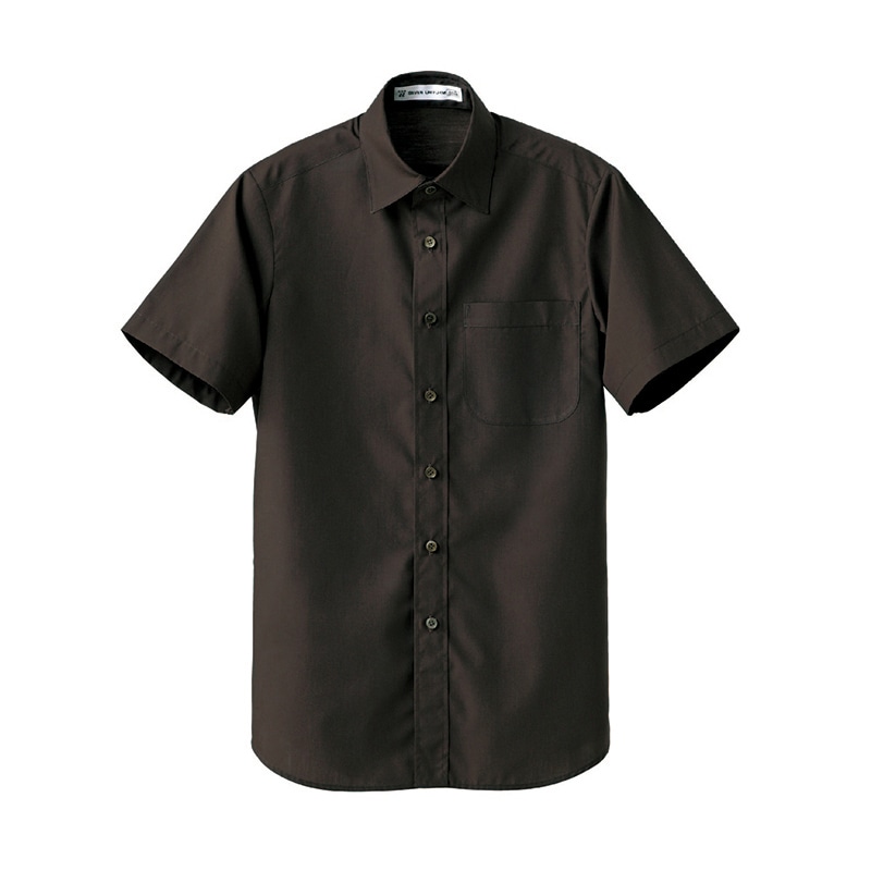 セブンユニフォーム 抗菌シャツ 男女兼用 半袖 LL ブラウン CH4452-6 1枚(ご注文単位1枚)【直送品】