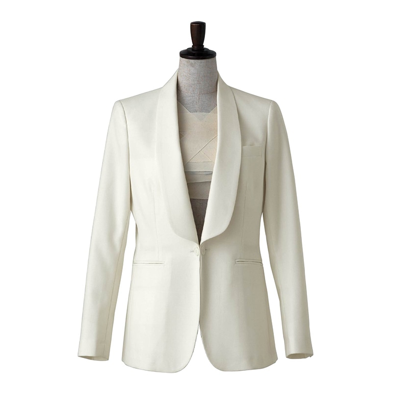 セブンユニフォーム タキシード　女性用 11号　ホワイト DD2763-0　1枚（ご注文単位1枚）【直送品】