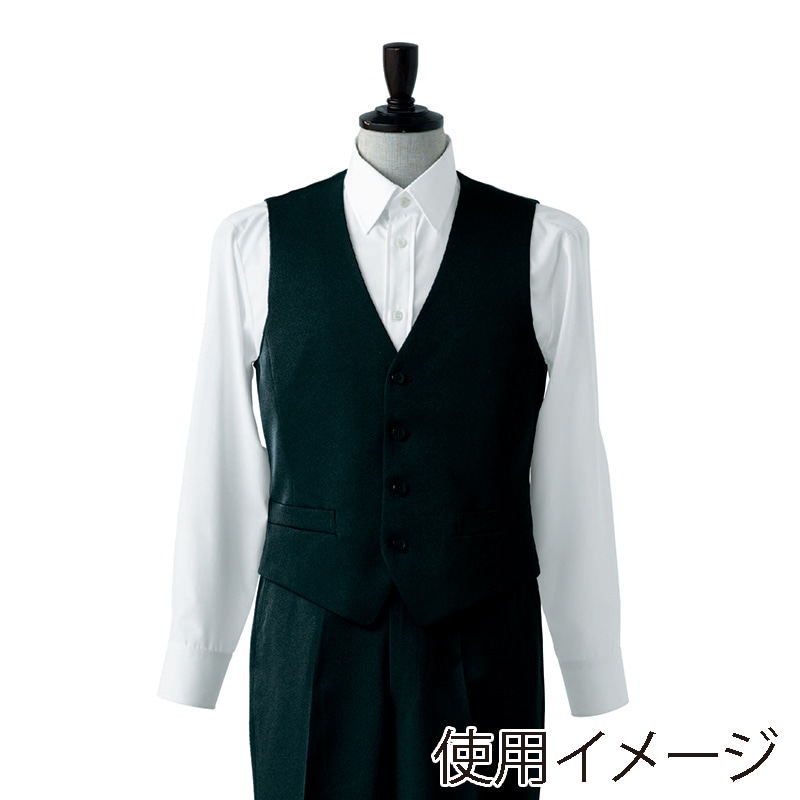 セブンユニフォーム ベスト　男性用 3L　ブラック CJ4332-9　1枚（ご注文単位1枚）【直送品】