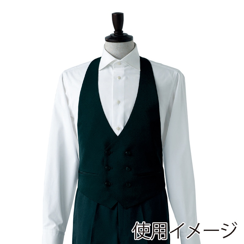 >セブンユニフォーム カマーベスト　男性用 S　ブラック CJ4334-9　1枚（ご注文単位1枚）【直送品】