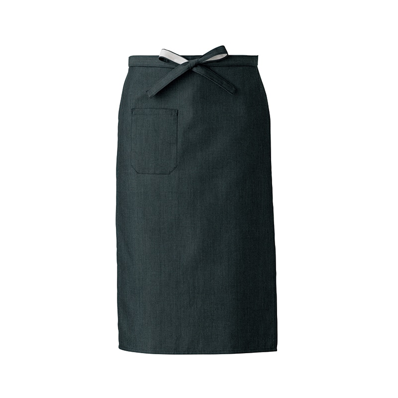 セブンユニフォーム 腰下エプロン　男女兼用 フリーサイズ　ブラック ET3498-9　1枚（ご注文単位1枚）【直送品】