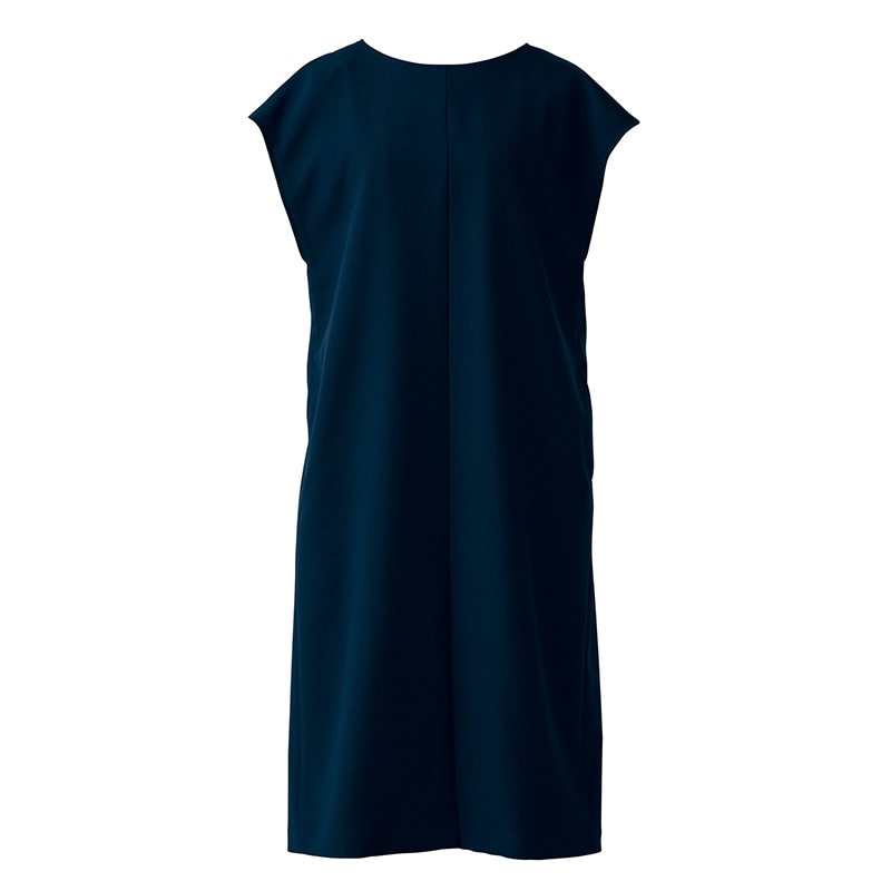 セブンユニフォーム エプロンドレス 女性用 L ネイビー CS2349-1 1枚(ご注文単位1枚)【直送品】