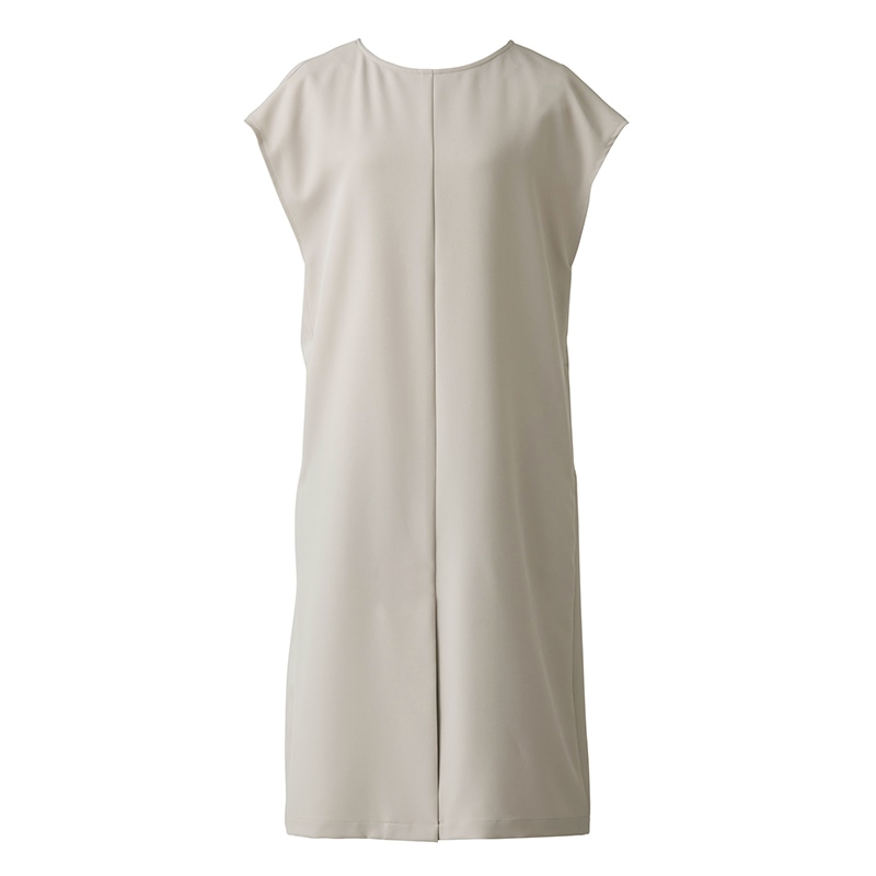 セブンユニフォーム エプロンドレス 女性用 L グレージュ CS2349-5 1枚(ご注文単位1枚)【直送品】