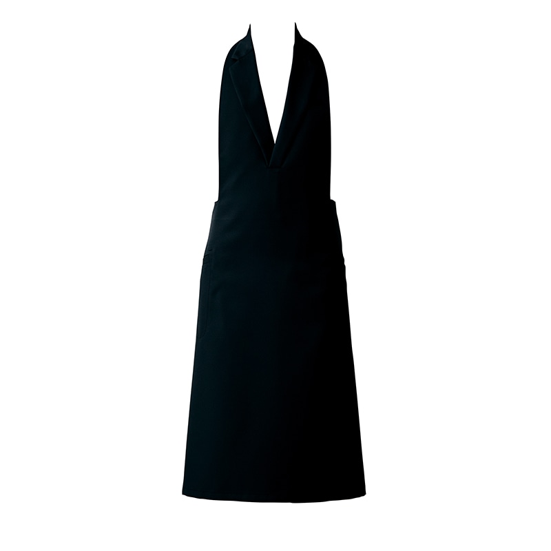 セブンユニフォーム テーラードカラーエプロン 男女兼用 L ブラック CT2360-9 1枚(ご注文単位1枚)【直送品】