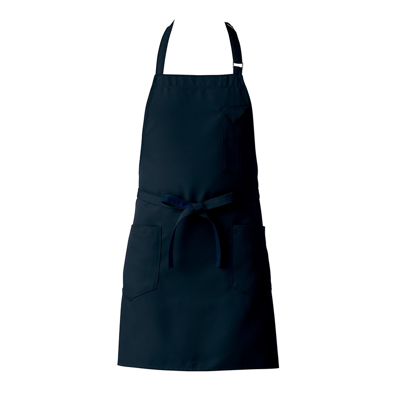 セブンユニフォーム 胸当エプロン 男女兼用 フリーサイズ ネイビー CT2361-1 1枚(ご注文単位1枚)【直送品】