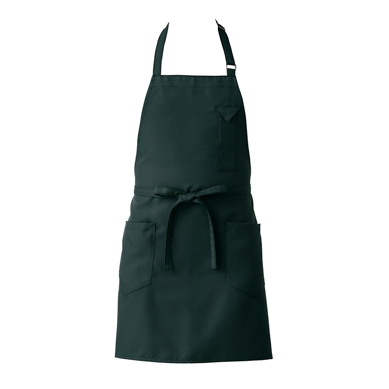 セブンユニフォーム 胸当エプロン 男女兼用 フリーサイズ チャコールグレー CT2361-8 1枚(ご注文単位1枚)【直送品】