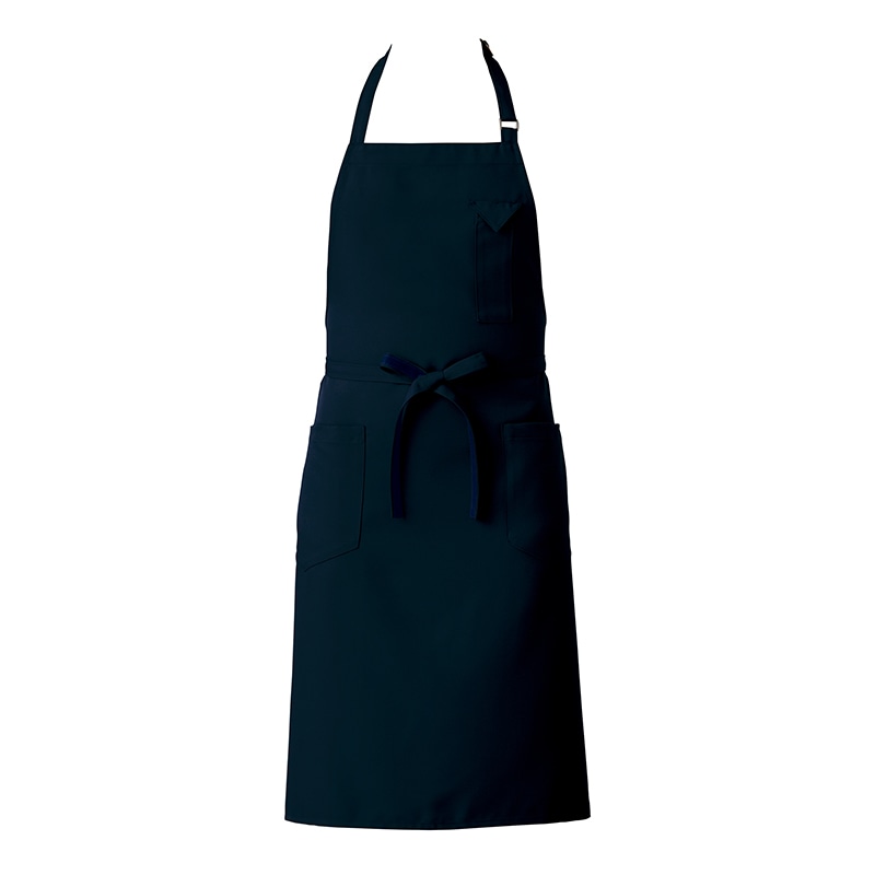 セブンユニフォーム 胸当エプロン　男女兼用 フリーサイズ　ネイビー CT2362-1　1枚（ご注文単位1枚）【直送品】