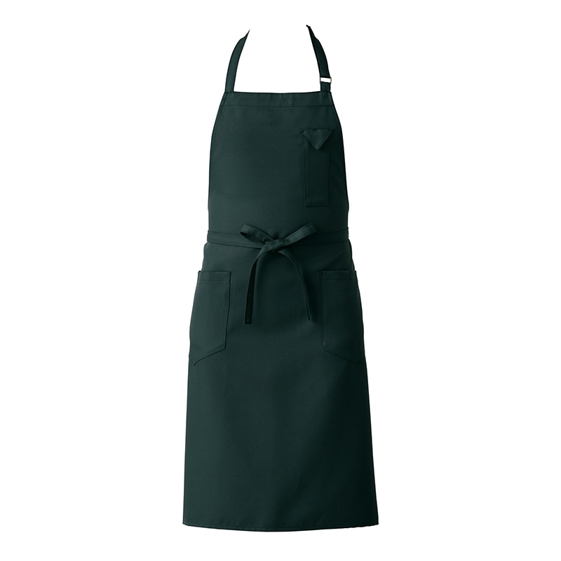 セブンユニフォーム 胸当エプロン　男女兼用 フリーサイズ　チャコールグレー CT2362-8　1枚（ご注文単位1枚）【直送品】