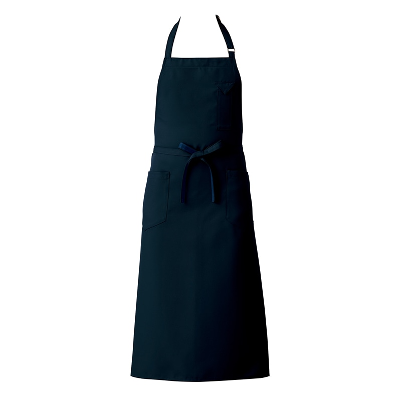 セブンユニフォーム 胸当エプロン　男女兼用 フリーサイズ　ネイビー CT2363-1　1枚（ご注文単位1枚）【直送品】