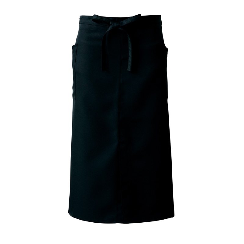 セブンユニフォーム ソムリエエプロン 男女兼用 フリーサイズ ブラック CT2365-9 1枚(ご注文単位1枚)【直送品】