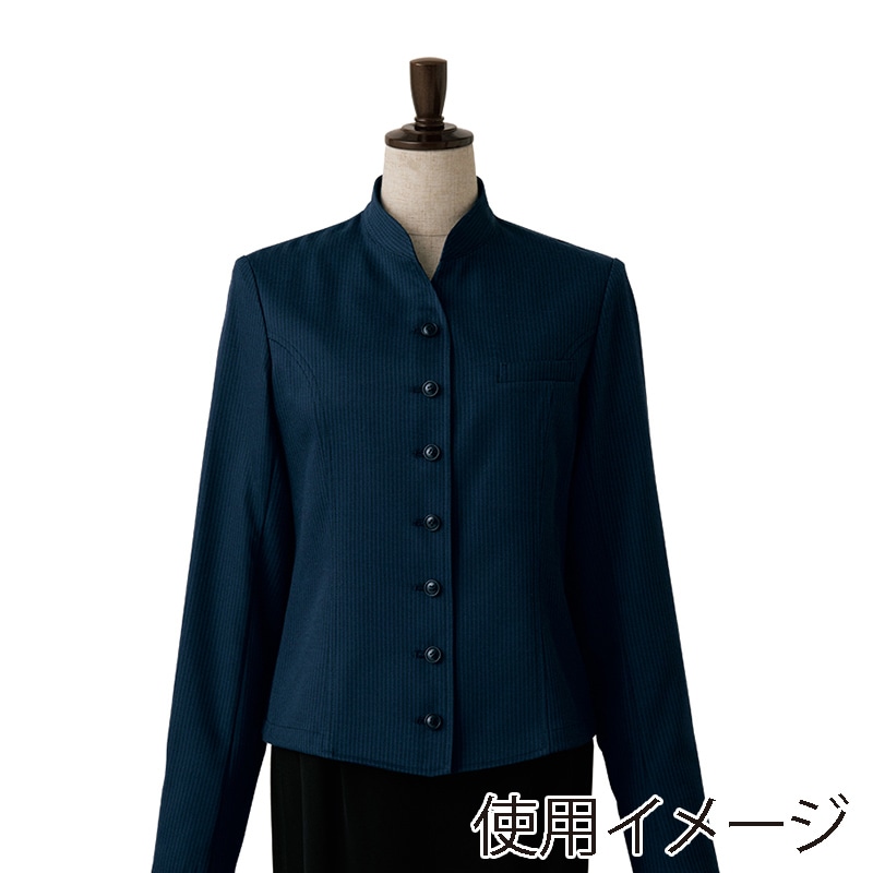 セブンユニフォーム コート 女性用 長袖 11号 ネイビー×ネイビー DA2629-1 1枚(ご注文単位1枚)【直送品】