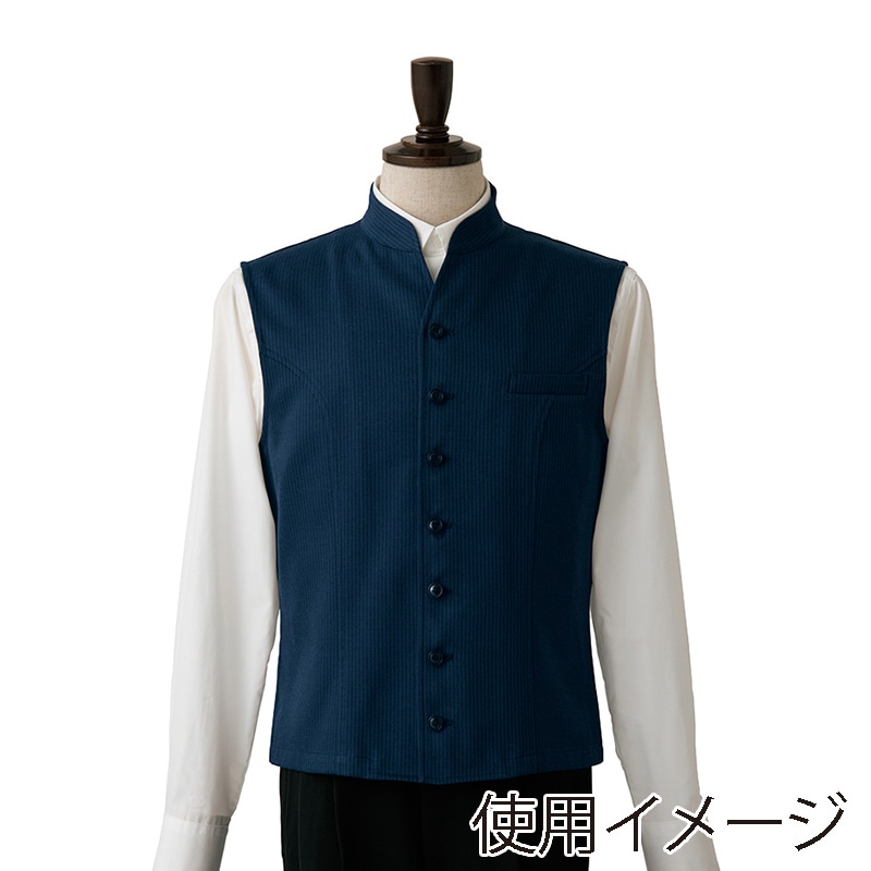 セブンユニフォーム ベスト　男性用 LL　ネイビー×ネイビー DJ2630-1　1枚（ご注文単位1枚）【直送品】