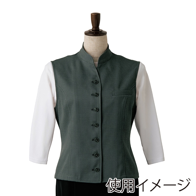 セブンユニフォーム ベスト 女性用 11号 チャコールグレー×チャコールグレー DJ2631-8 1枚(ご注文単位1枚)【直送品】