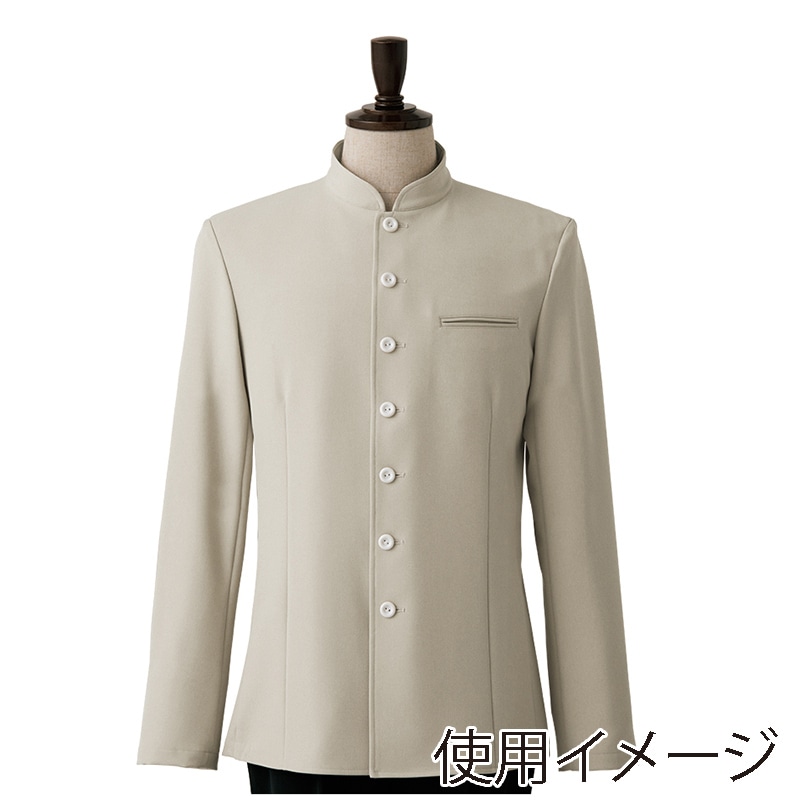 セブンユニフォーム コート 男性用 長袖 M グレージュ DA2632-5 1枚(ご注文単位1枚)【直送品】