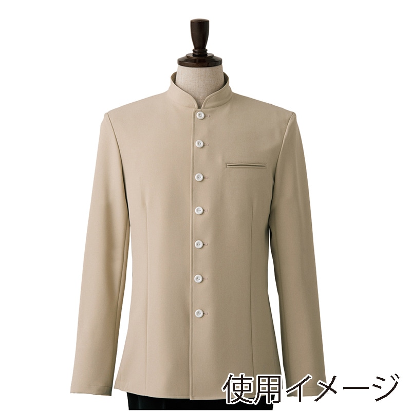 セブンユニフォーム コート 男性用 長袖 M ベージュ DA2632-6 1枚(ご注文単位1枚)【直送品】