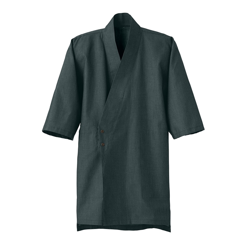 セブンユニフォーム 作務衣 男女兼用 L ブラック EA3074-9 1枚(ご注文単位1枚)【直送品】