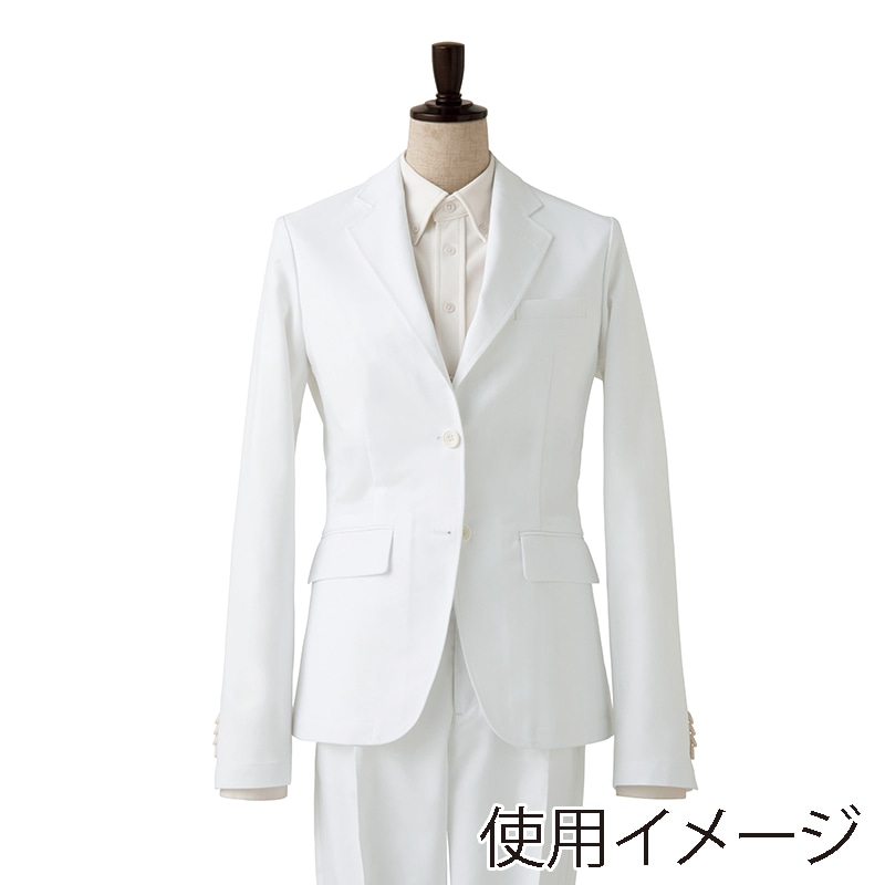セブンユニフォーム ジャケット　女性用 7号　ホワイト DD2765-0　1枚（ご注文単位1枚）【直送品】