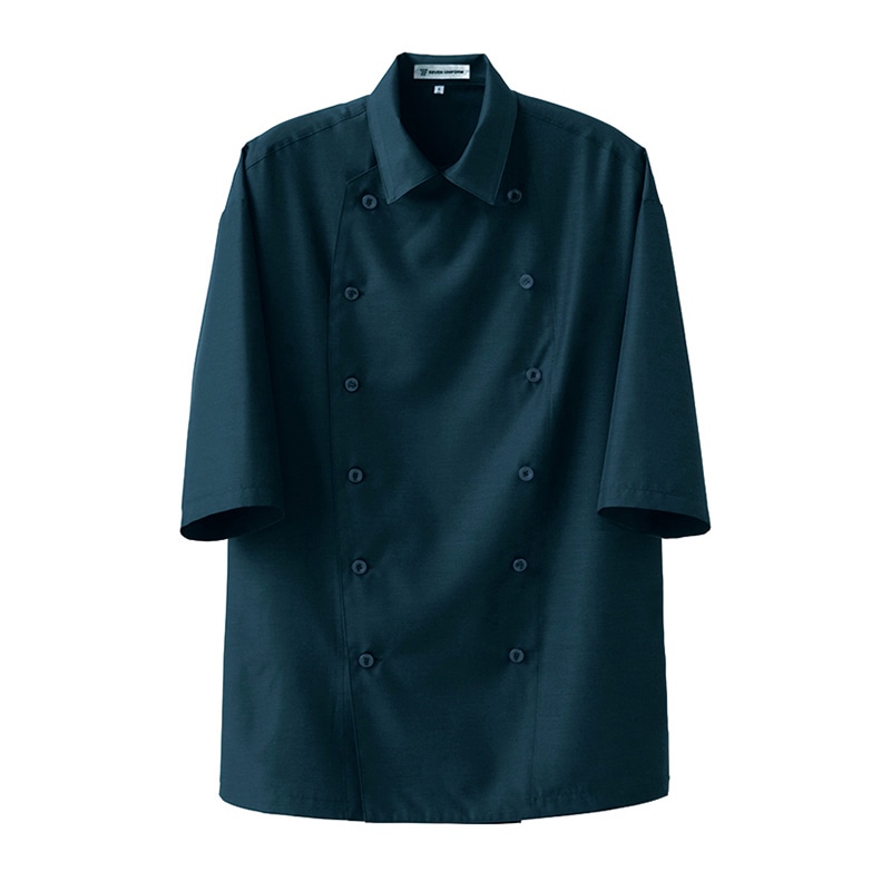 セブンユニフォーム 7分袖シャツコート　男女兼用 SS　ネイビー BA1076-1　1枚（ご注文単位1枚）【直送品】