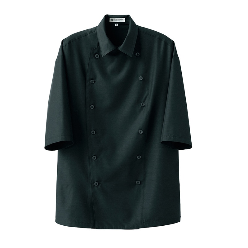 セブンユニフォーム 7分袖シャツコート　男女兼用 S　チャコール BA1076-8　1枚（ご注文単位1枚）【直送品】